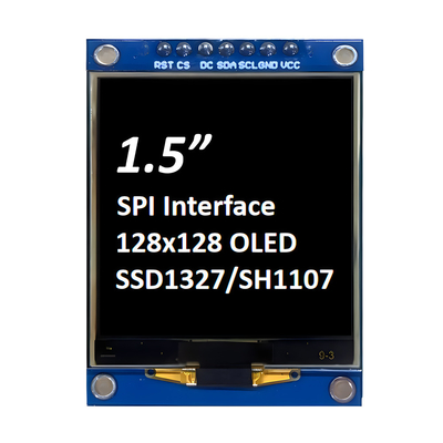 Display OLED da 1,5 pollici SPI 128x128 Dot Matrix SSD1327/SH1107G Modulo a 7 pin con caratteri bianco / blu