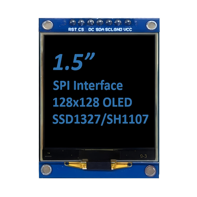 Display OLED da 1,5 pollici SPI 128x128 Dot Matrix SSD1327/SH1107G Modulo a 7 pin con caratteri bianco / blu