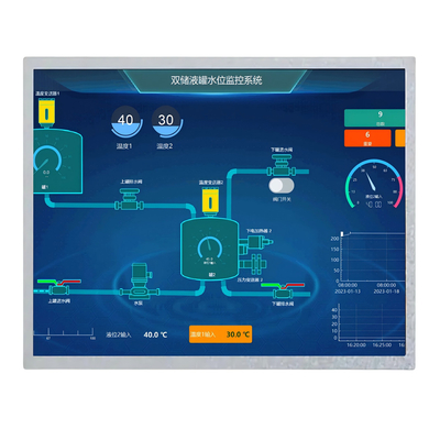 Alta luminosità 1000nits 12,1 pollici IPS TFT LCD Display 1024*768 punti Interfaccia LVDS