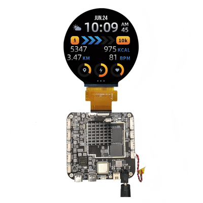 3.4 Inch Round TFT LCD Advertising Media Monitor Con Android RK3566