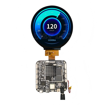 3.4 Inch Round TFT LCD Advertising Media Monitor Con Android RK3566
