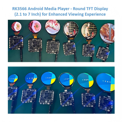 3.4 Inch Round TFT LCD Advertising Media Monitor Con Android RK3566