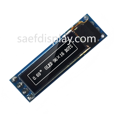 0.69 pollici OLED Display Module - 96x16 I2C, SSD1306 IC, Bianco, Arduino Compatibile miglior prezzo USA