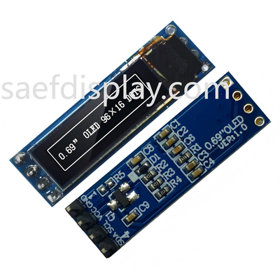 0.69 pollici OLED Display Module - 96x16 I2C, SSD1306 IC, Bianco, Arduino Compatibile miglior prezzo USA
