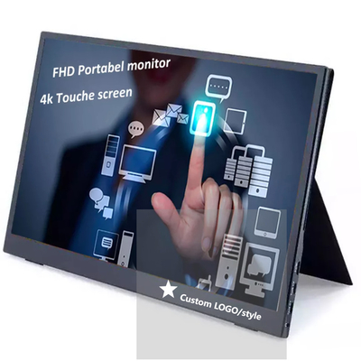 13.3 pollici touchscreen monitor portatile, USB C monitor portatile di gioco con desktop stand per computer portatile telefono secondo / estendere lo schermo