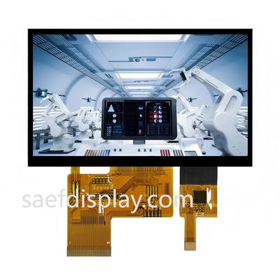 4.3" 1000nit IPS TFT LCD | 480×272 RGB | Touch capacitivo | RGB 24-bit parallelo | -30°C a +80°C (USA/Germania)