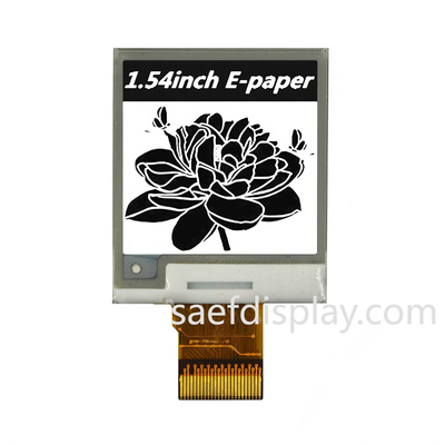 1.54" E-ink Display. 200×200 B/W. Interfaccia SPI. Potenza ultra-bassa. Temperatura industriale.