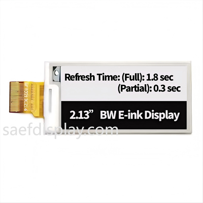 2.13" E Ink Display Module - 122×250 SPI, Ultra-Low Power, ESL Industrial-Grade e-Paper