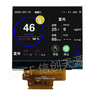 Esposizione di Saef QVGA TFT LCD a 2 pollici con l'interfaccia di SPI del driver di ILI9342C