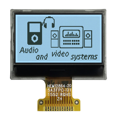 Interfaccia LCD positiva del DENTE 3.3V SPI del dispositivo grafico 128x64 di FSTN con la lampadina bianca
