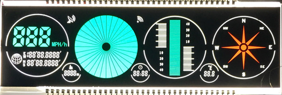 Schermo LCD monocromatico VATN della lampadina blu bianca con stampa di seta rossa verde