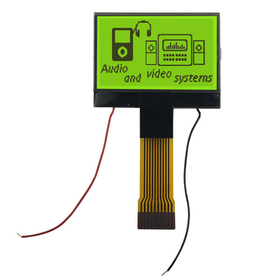 Esposizione LCD grafica 128x64 del DENTE STN con colore verde giallo del fondo