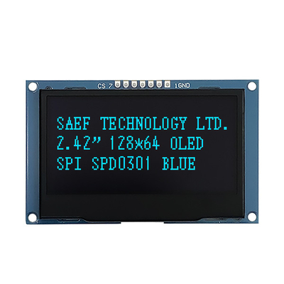 128x64 punteggia i moduli 2,4&quot; 2,42&quot; dell'esposizione di OLED certificato di ISO9001 ISO14000