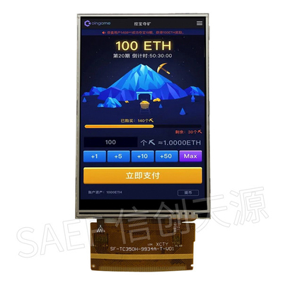 Un tipo di 16 dei bit 3.2V TFT LCD dell'esposizione 320x480 TN del ritratto con la lampadina bianca del LED