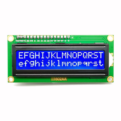 Numero di perni blu 5V 4 dell'esposizione LCD del carattere dell'interfaccia 16x2 di I2C