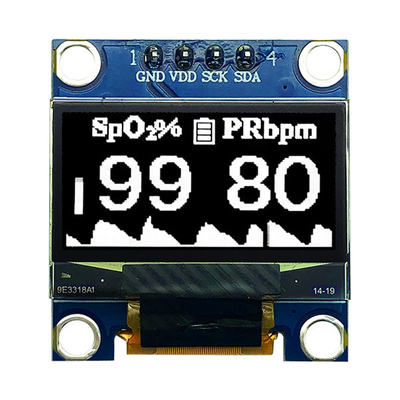 0.96 pollici 128x64 Dot Matrix OLED Display Module 4-Pin Interfaccia I2C