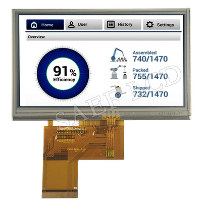 4,3&quot; interfaccia completa LCD di RGB di angolo di visione dello schermo 480x272 IPS di TFT di pollice con lo schermo LCD resistente di TFT del pannello di tocco