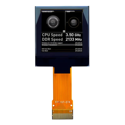 20 Pin Modulo di visualizzazione OLED da 1,12 pollici 128x128 40mm Connettore ZIF lungo parallelo SPI I2C