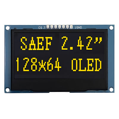 2Display OLED giallo da 42 pollici con risoluzione 128x64 e interfaccia SPI a 7 pin
