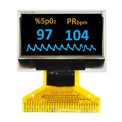 0.96 pollici 128x64 punti Bianco e Blu doppio colore 30 pin OLED Display interno DC / DC all'interno