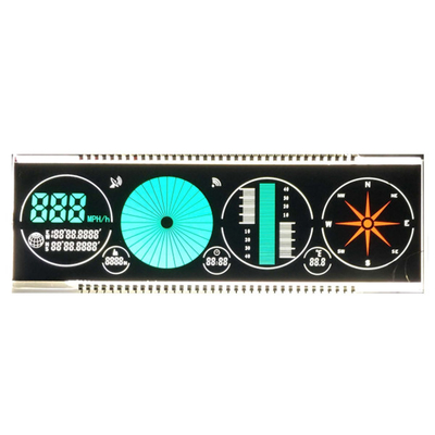 Schermo LCD monocromatico VATN della lampadina blu bianca con stampa di seta rossa verde